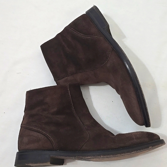 Boss Hugo Boss Chelsea Boots Mens Size 6 Suede Ankle Brown - Picture 1 of 10